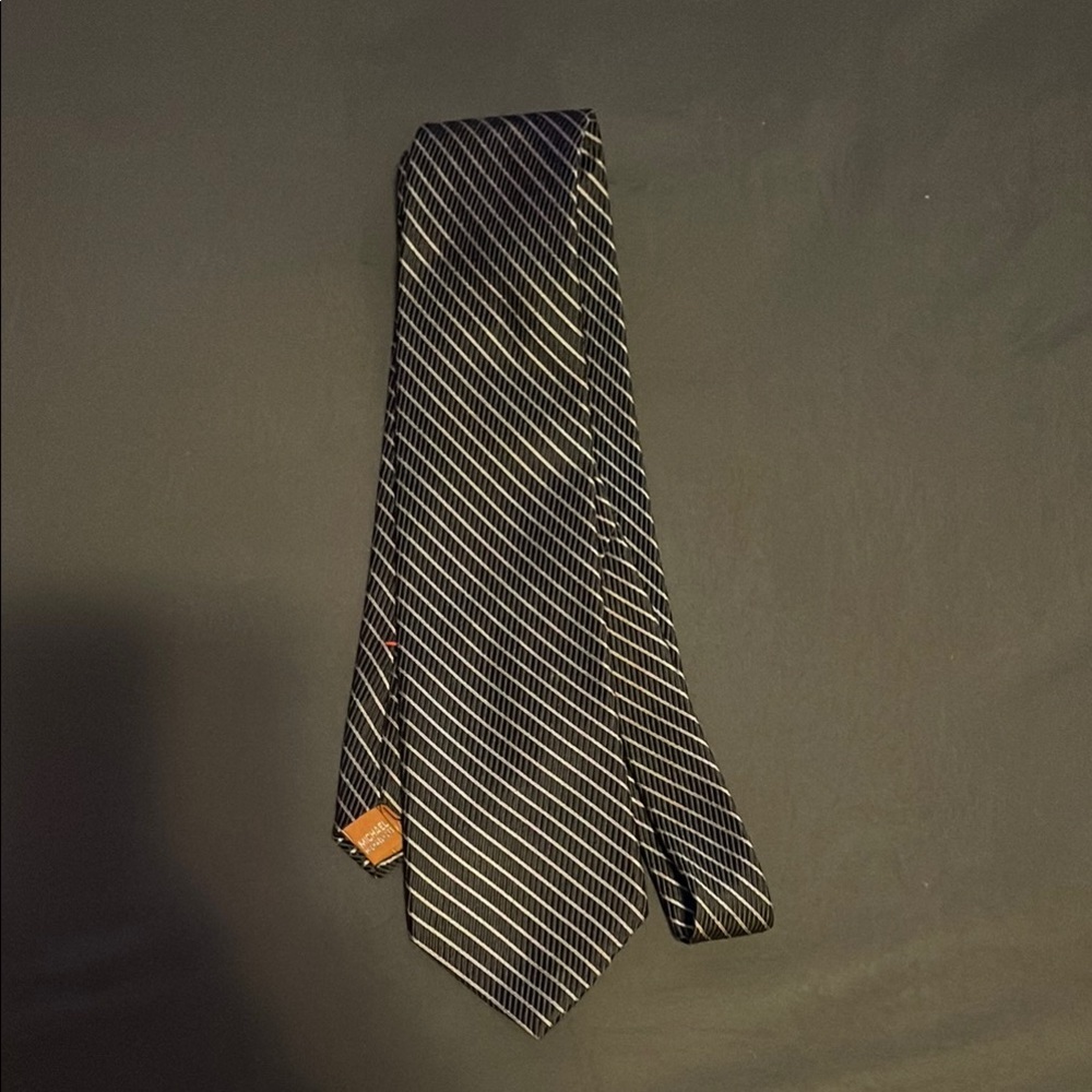 Michael Kors Black Striped Tie